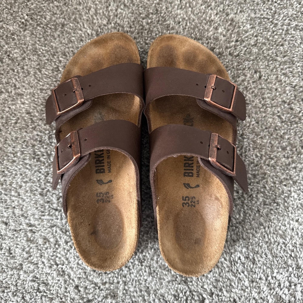 Birkenstock Arizona Havana Oiled Leather - Size 35 Narrow